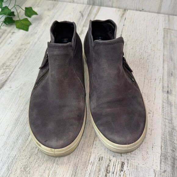 Ecco Soft Low Cut Zip Booties Sneakers Brown Women Size 7 - Picture 2 of 7